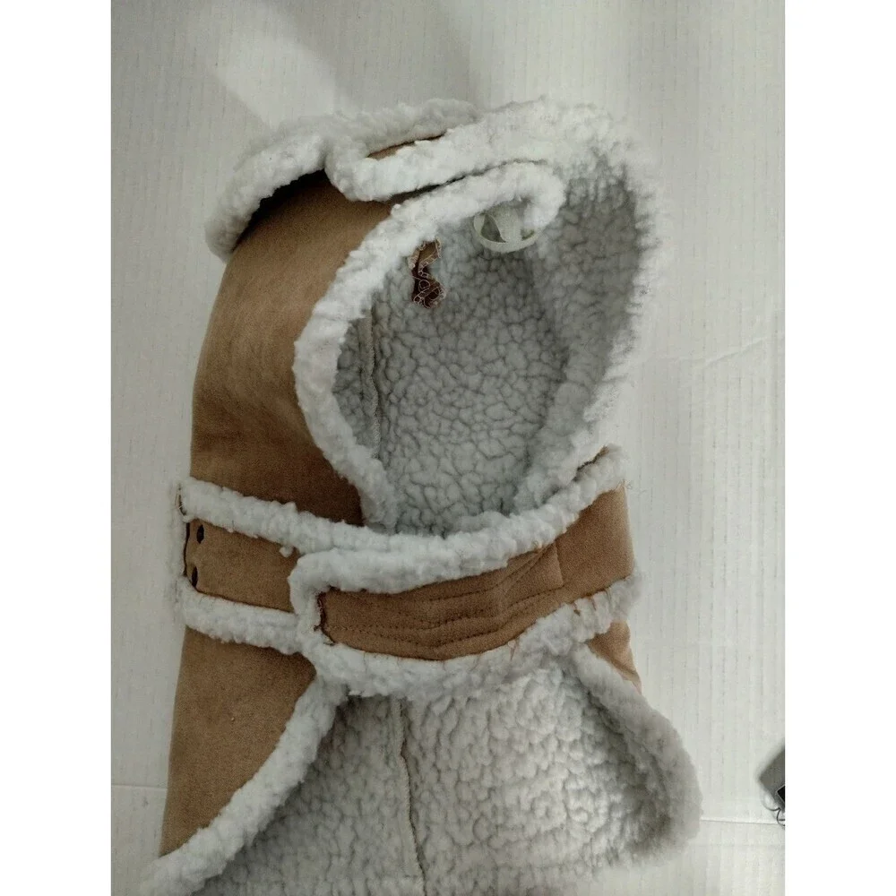 Suede Look a like  Dog‎ / Pet Fashionable Warm Coat Size M